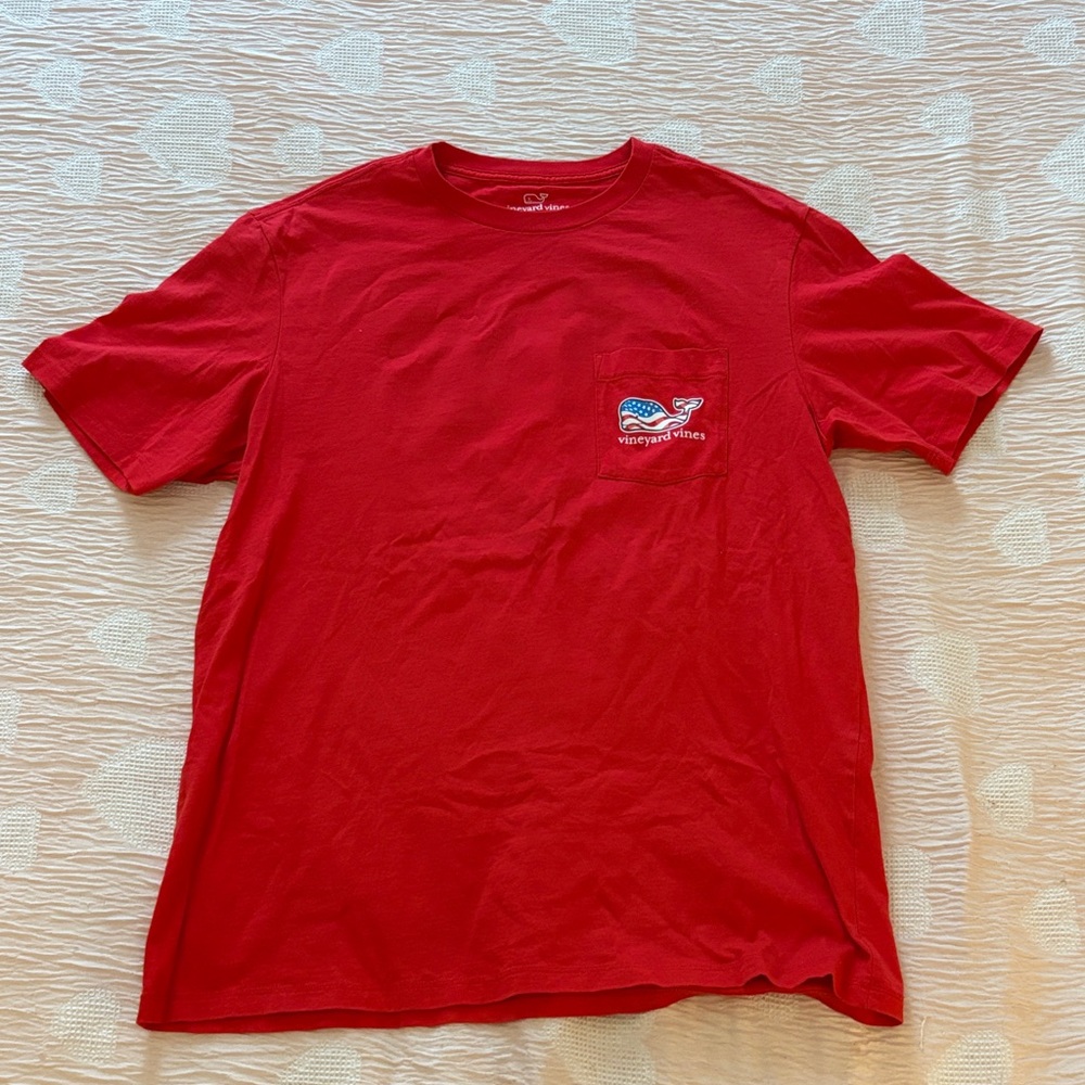 Vineyard Vines Men's Bright Red Short Sleeve Tee